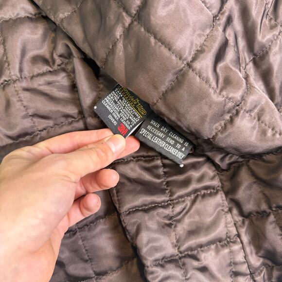 VTG Wilsons Leather Thinsulate Ultra black leather full zip jacket womens XL - Picture 6 of 8